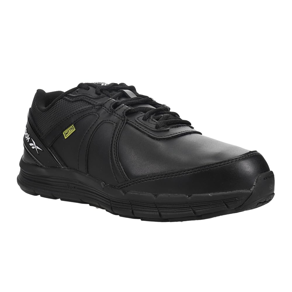 Reebok Work Men's Black Leather Work Shoes Metguard St Sr Oxford Black - 10 Wide