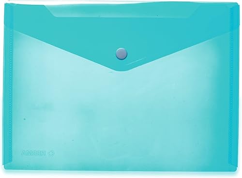 Miniatura 1 de HERMA 20053 - Carteras para documentos DIN A5 (9.8 x 7.1in, polipropileno), bolsillos transparentes con perno de prensa para escuela, universidad,