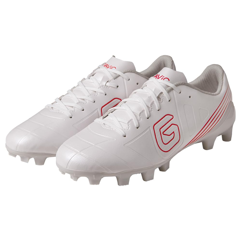 GAViC(????) Men's Soccer Shoe, White red, 27.0 cm 2E