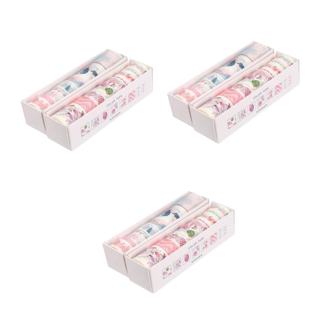 NUOBESTY 48rotoli Nastro Adesivo Carta Wasabi Per Scrapbooking e Decorazioni Di Adesivi Colorati Per Notebook e Diari Per Fai Da Te e Regali Creativi