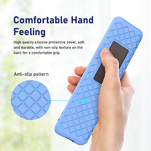 Image of Silicone TV Remote Cover Compatible with Samsung Frame TV Remote Cover 2023 BN59-01432G BN59-01432A BN59-01432J BN59-01432 Case (Remote Control not Included) - Luminiscent Blue - Style 1