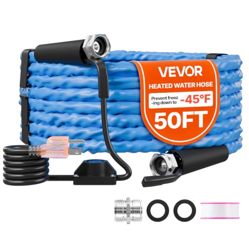 Image of VEVOR 50FT Heated Water Hose for RV Antifreeze to -45F Drinking Water Hose