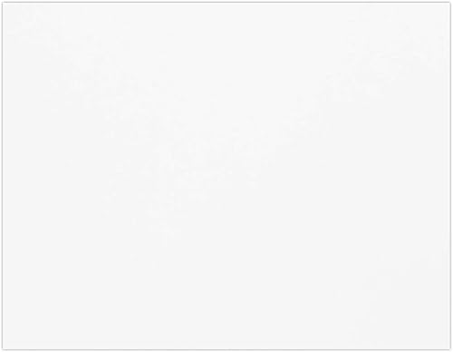 LUXPaper Tarjetas planas A2 4 14 pulgadas x 5 12 pulgadas Blanco brillante Cubierta de 100 libras 100% algodón 50 cantidad