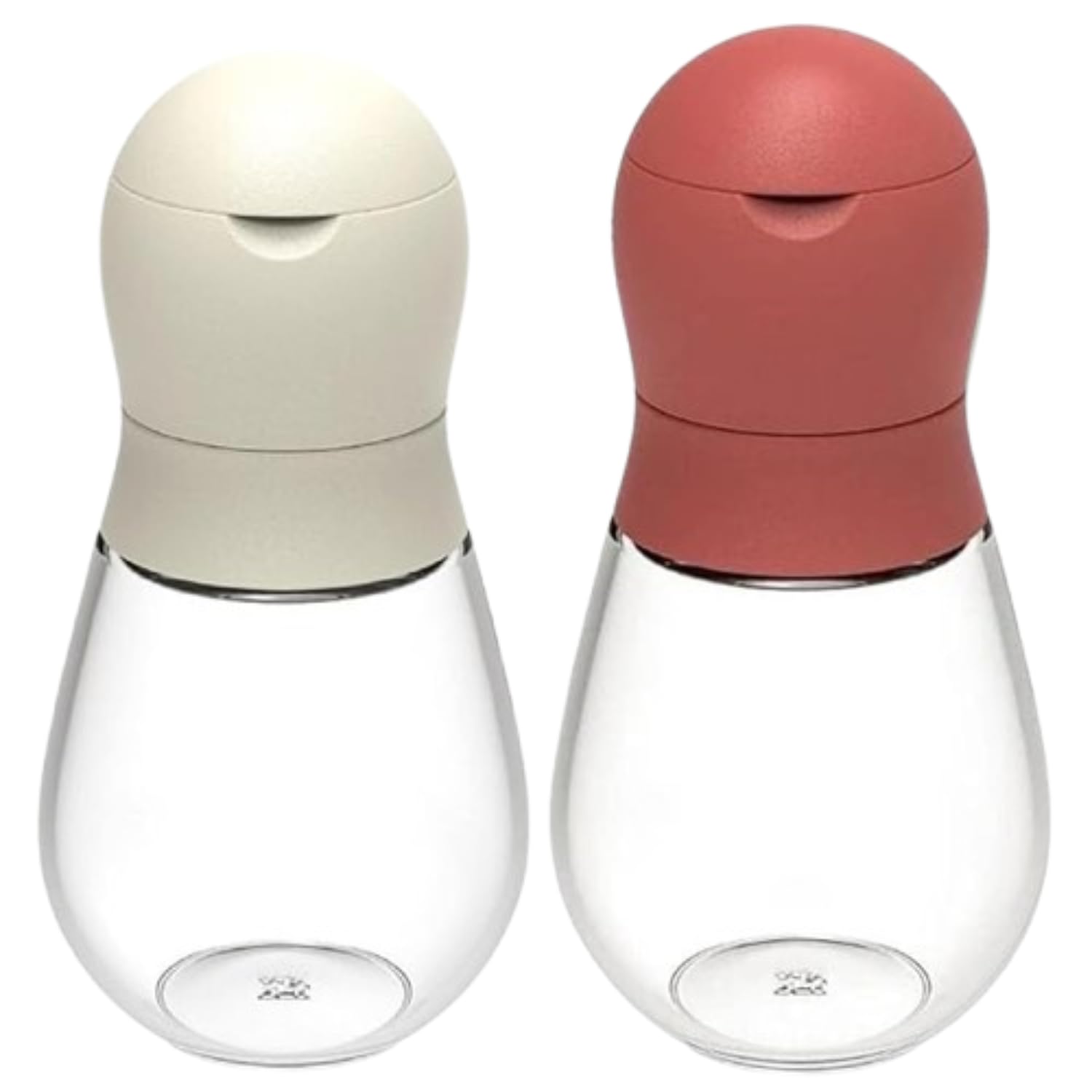 vibezone spice grinder set – adjustable ceramic core glass jar for pepper, coffee, grains, & seasonings. easy to fill & use, adjustable salt & pepper grinders (pack of 2) (mix)