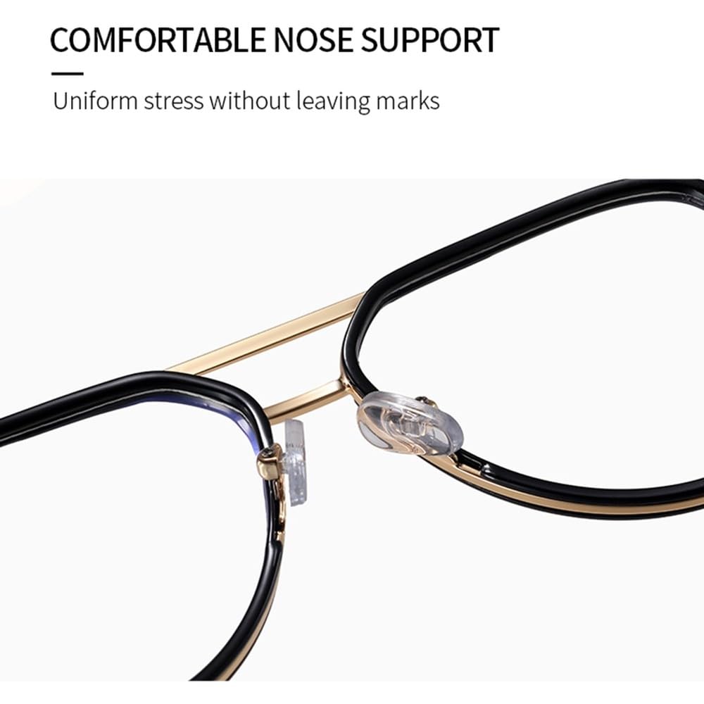 Peekaboo okulary męskie z przezroczystymi soczewkami TR90 przezroczyste szare kwadratowe oprawki do okularów dla mężczyzn metalowa modna dekoracja