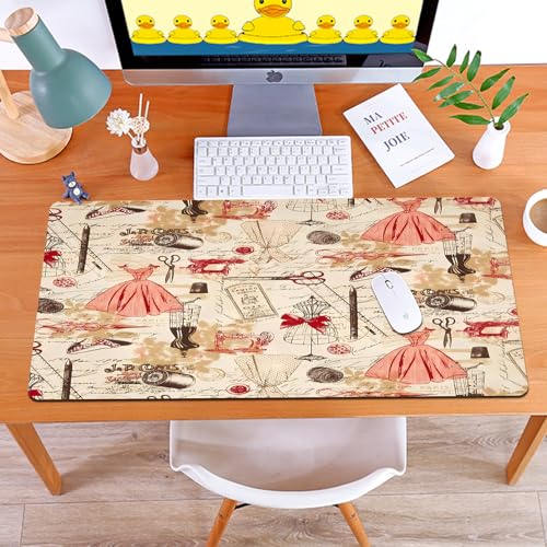 Eccellente Pad del mouse da gioco 80x40 cm carta da parati con motivo tessile stampa digitale fiori colorati con sfondo acquerello- tavolo non distanza MAT COMPUTER Supporto per ufficio