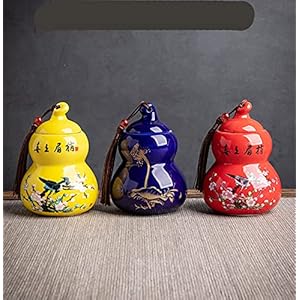 3 stks kalk keramische thee caddy chinese stijl oven geglazuurde kleine thee caddy retro mini geschenk verzegelde caddy,3pcs