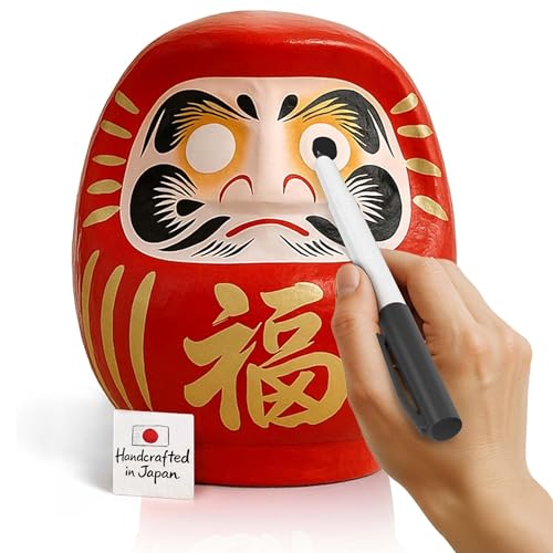 Daruma Rouge Japonais 9 cm pour réussir vos objectifs et vœux