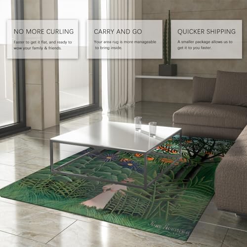 Tapis forêt exotique Henri Rousseau pour sublimer votre salon et vos déjeuners sur le patio - 6