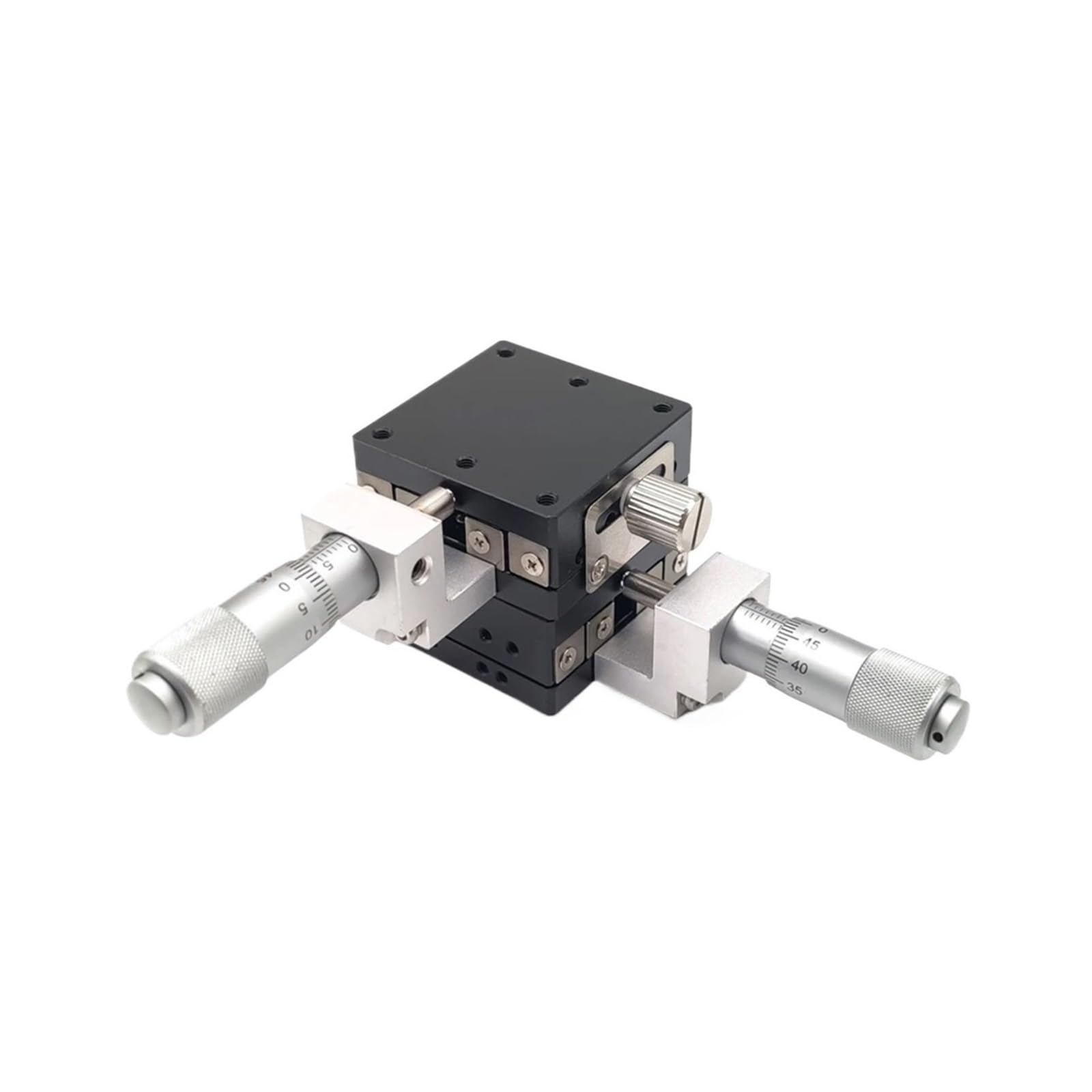 IGNVXMGKP 40x40mm XY Axis Stages Knob Micrometer Sliding Stage, Guide Rail Type Platform Manual Displacement Sliding Table (Size : 40-C)