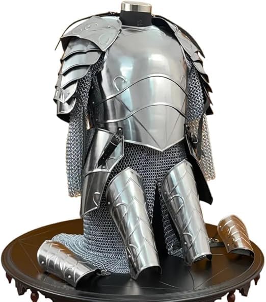 Elven Queen Full Steel Armor Suit for Women – Medieval Fantasy Warrior Costume, LARP Combat Cosplay Armor Set, Renaissance Fair Knight Armor Outfit for Halloween