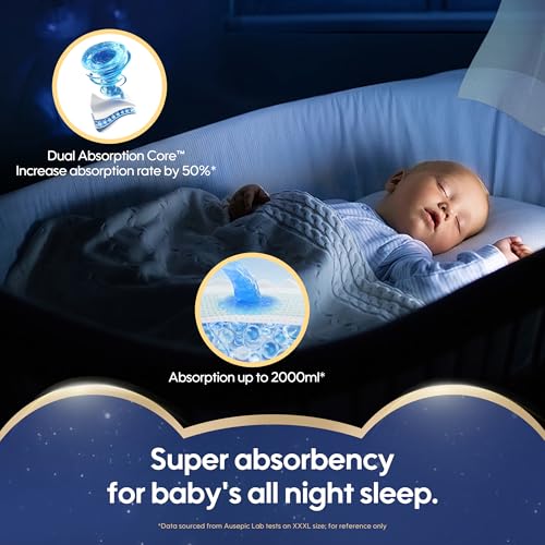 AIWIBI Ultimate Comfort Overnight Nappy Pants, Size 4, 360 Pull-On Disposable Baby Nappy Pants,Super Absorbent 44 Count (9-14 kg), Nighttime Underwear - Image 4