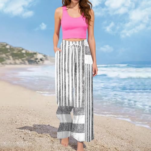 Wide Leg Pants Woman Petite Wide Leg Trousers Boho Lounge Summer Pants Beach Vacation High Waisted Palazzo3