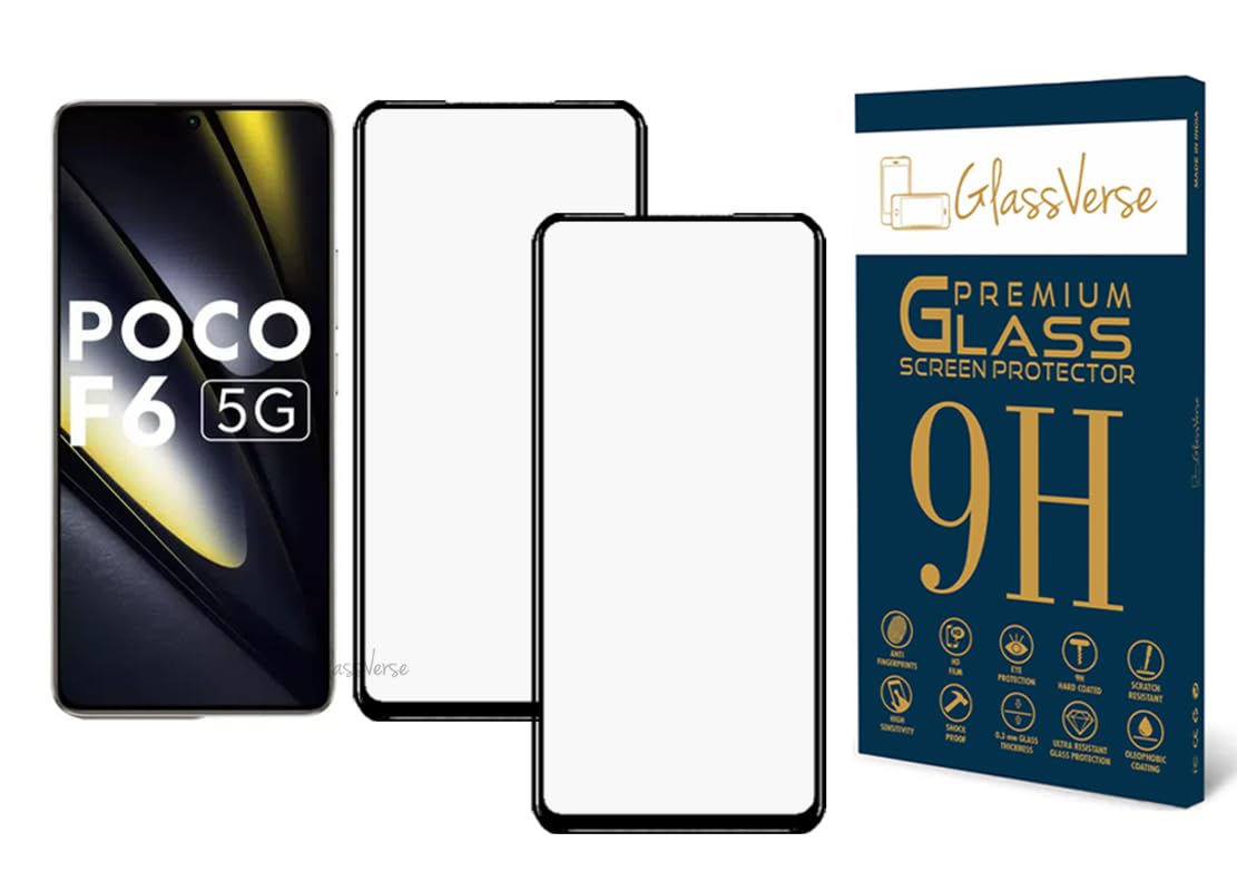 GlassVerse 11D Tempered Glass For Poco F6 5G Cellphone (Pack Of 2) With Free Installation Kit. Full Screen Coverage-6.67 Inch (B0D9S4ZHD2) Amazon Price History, Amazon Price Tracker