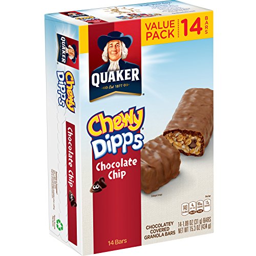 Quaker Chewy Dipps Chocolate Chip Granola Bars, 15.3 Ounce, 1.09 Ounce (Pack Of 14) #TOP1
