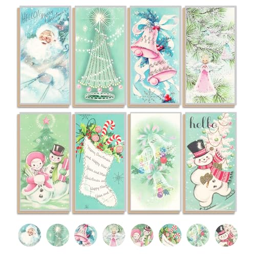 Soportes para tarjetas de regalo Navidad sobres de papel kraft detallados para dinero y notas