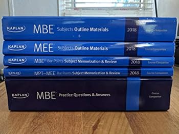 Paperback Kaplan Bar Review 2018 Materials (NEW), including MBE, MPT, MEE Book