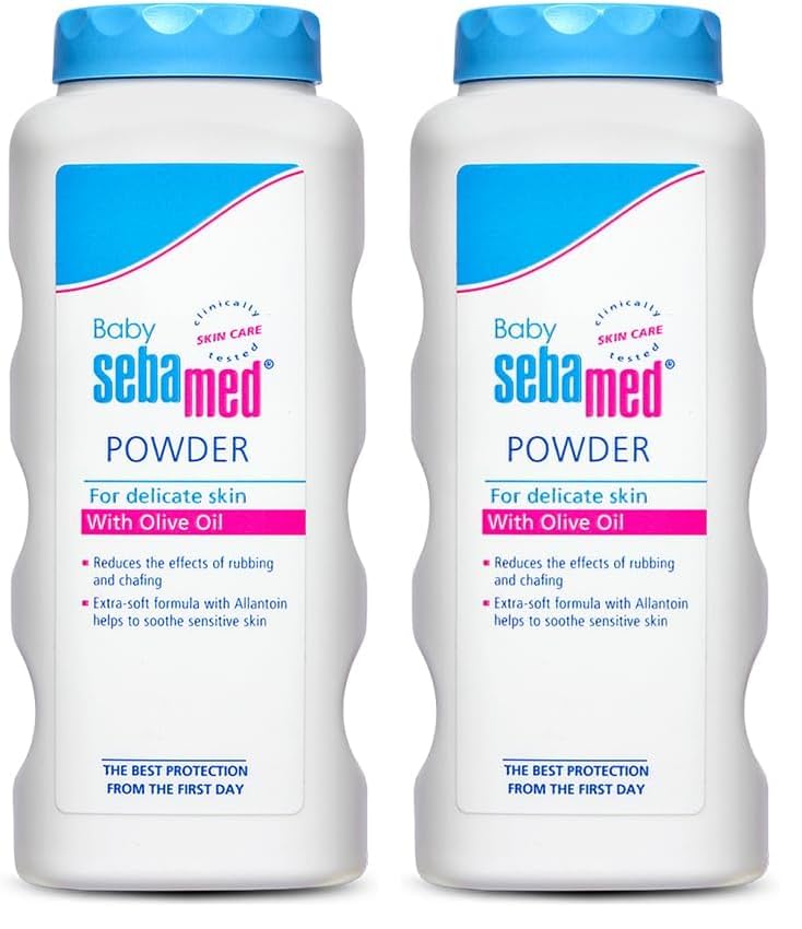 Image of Baby Sebamed Powder 100 gm | Olive Oil, Allantoin|Keeps newborn's skin fresh|absorbs sweat| (Pack of 2)