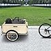 Bicycle Trailer, 27inch Aluminum Utility Cargo Bike Trailer with Four Foldable Rods & Quick-Release Wheels for Grocery Shopping, Camping, Moving, Mountain Bikes 24-26 in