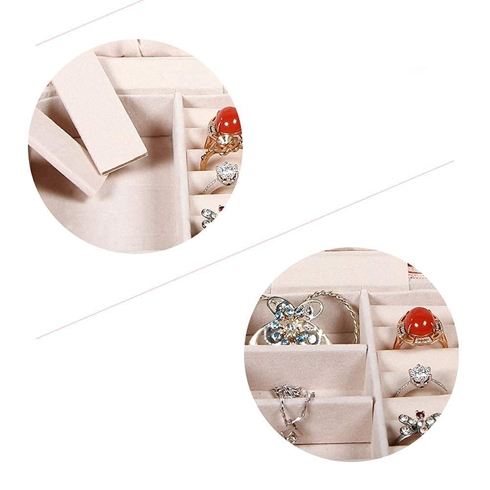 Sieradendoos Leren sieradendoos Mini ketting Ring Oorbellen opbergdoos Eenvoudige multifunctionele sieradendoos organisator Snuisterijdoos Rood, eenvoudig en draagbaar Beauty Comes