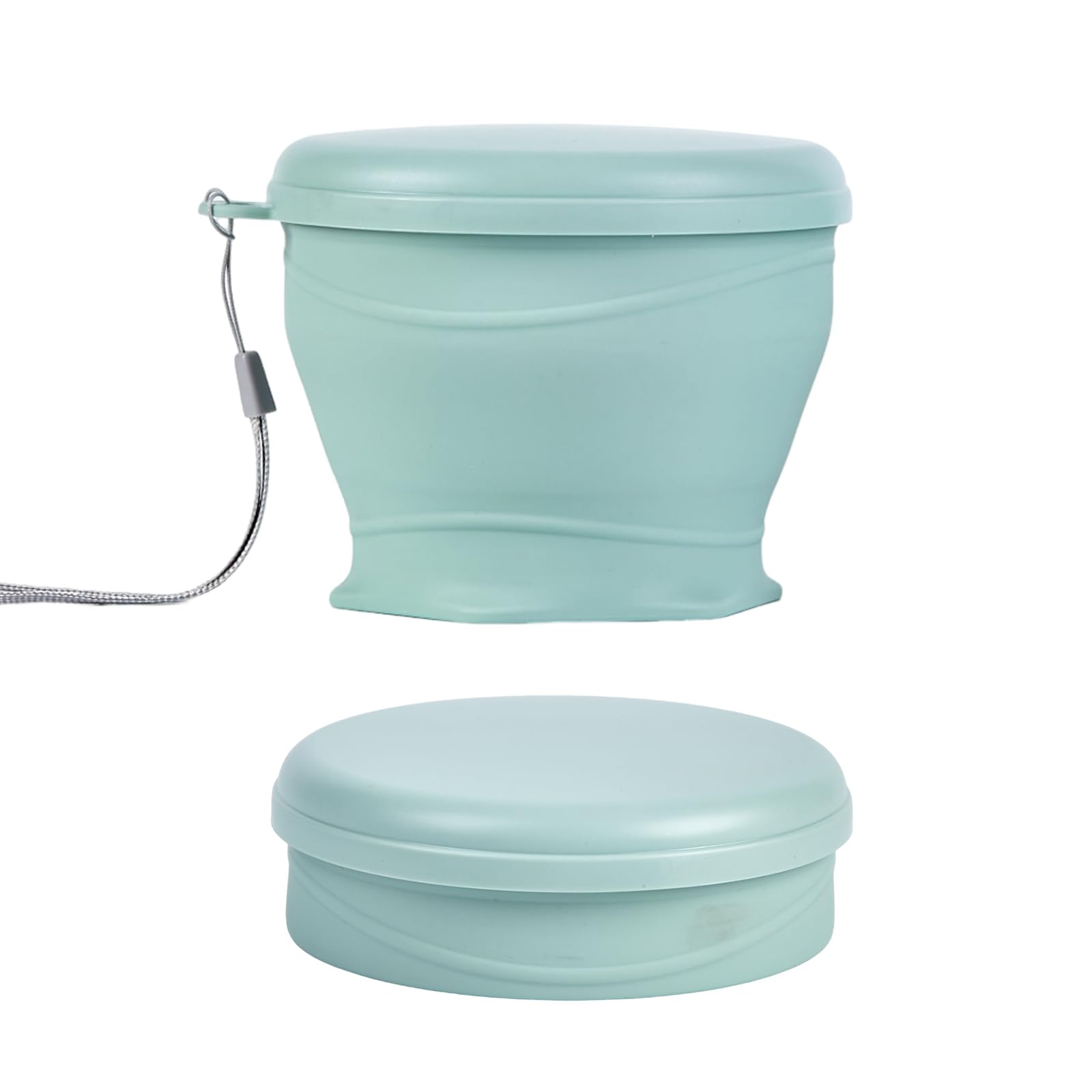 Collapsible Silicone Travel Mug with Dustproof Lid, BPA-Free, Portable, Reusable for Camping, Picnic, Travel, Office, Silicone Foldable Cup (Green, 500 ml) — image 1