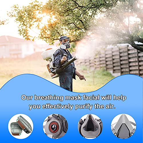 Respirator Mask,Safety Dust Face Cover,Dust Face Cover Paint Face Cover,Gas Mask With Filter,For Paint,Dust And Formaldehyde,Sanding,Polishing,Spraying And Other Work - Image 5