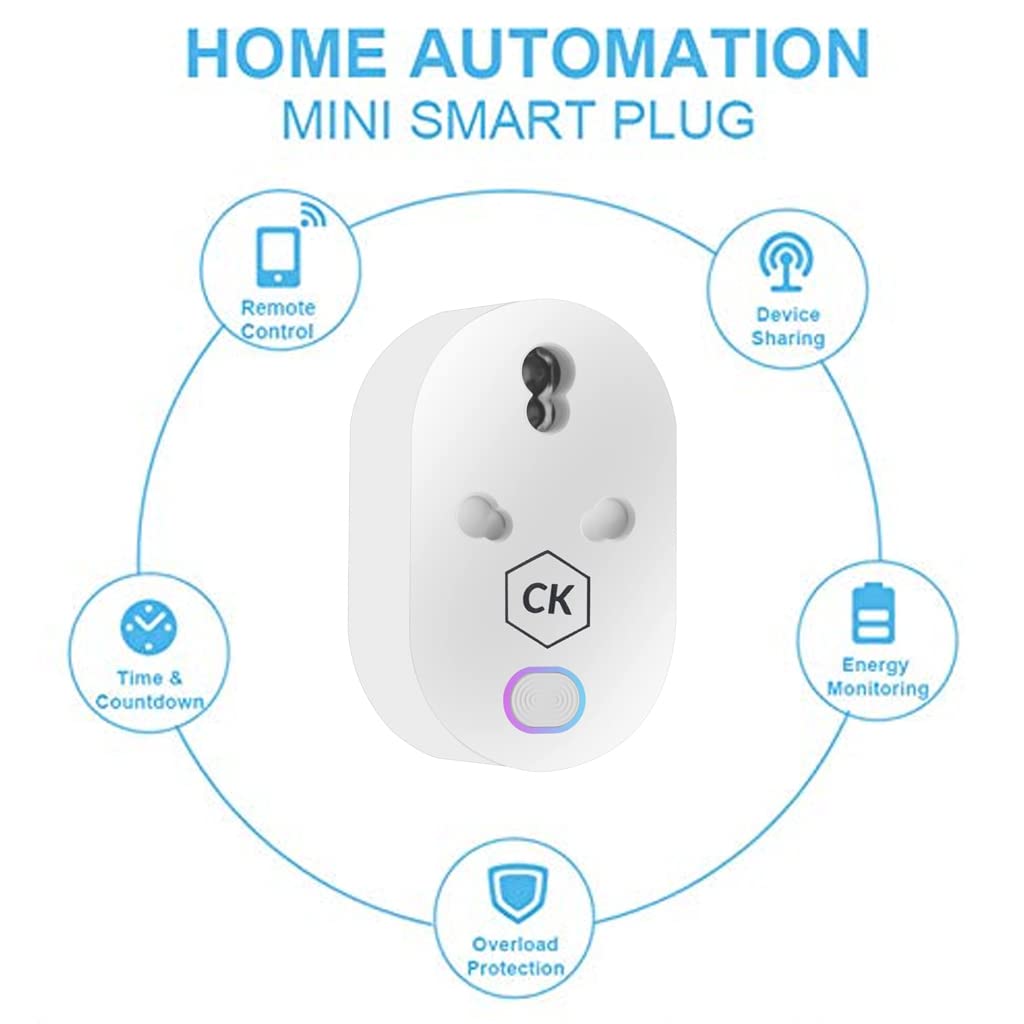 51C6Kd5YK2L._SL1024_ Smart WiFi Plug (NX-SM223) with Energy Monitoring (Type M) 16 AMP Compatible with Alexa and Google Assistant/Home Voice Control Outlet