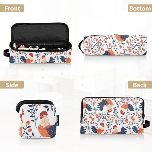 Bolsa de viaje resistente al calor para herramientas de cabello con diseño de mármol con ramas y flores - organizador portátil para planchas, rizadores y otros accesorios miniatura 5