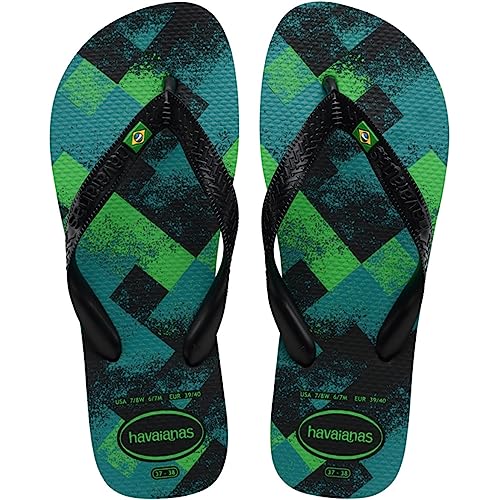 Havaianas Brasil Fresh, Sandalias Unisex Adulto, Black/Black/Leaf Green, 37/38