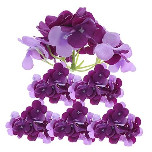 ABOOFAN 6 Piezas De Hortensias Artificiales Flores Artificiales A Granel Ramo De Hortensias Realistas Flores De Imitación para Decoración Flores Artificiales De Hortensias Tela De