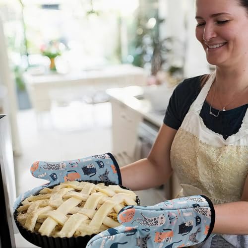 AYADA Cat Oven Gloves, Gauntlet Oven Mitts Cotton for Baking, Cute Cat Design - Breathable & Non-Slip Oven Glove for Kitchen, Chef, Cooking Cake, Cookware, Microwave, Pizza, Pot Holders 1 Pair - Cosy Home Interiors AYADA Cat Oven Gloves, Gauntlet Oven Mitts Cotton for Baking, Cute Cat Design - Breathable & Non-Slip Oven Glove for Kitchen, Chef, Cooking Cake, Cookware, Microwave, Pizza, Pot Holders 1 Pair - Image 4