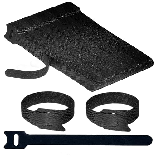 130 PCS 6 Inch Reusable Cable Ties Adjustable Cord Straps, Hook & Loop Wire Organizer for Home,...