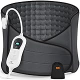 KESSER® Heizkissen elektrisch für Bauch und Rücken Inkl. Tasche - Heizgürtel mit 3 Temperaturstufen & Abschaltautomatik - Wärmegürtel mit verstellbarem Band und Klettverschluss Anthrazit