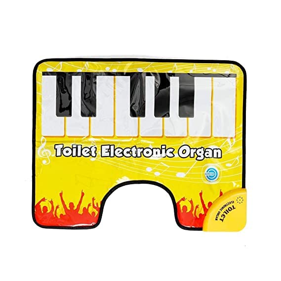 Hiki Ziki Toilet Piano | Electronic Piano Organ Game | Waterproof Bathroom Toe Tapping Keyboard | U-Shaped Toilet Rug | Music Piano Carpet Floor Mat | Toilet Fun Entertainment (B0B6FTH4Y4) Amazon Price History, Amazon Price Tracker