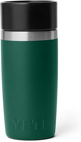 Miniatura 7 de YETI Rambler - Botella de viaje de 12 onzas, acero inoxidable, aislada al vacío con tapa a prueba de fugas, color verde bosque negro
