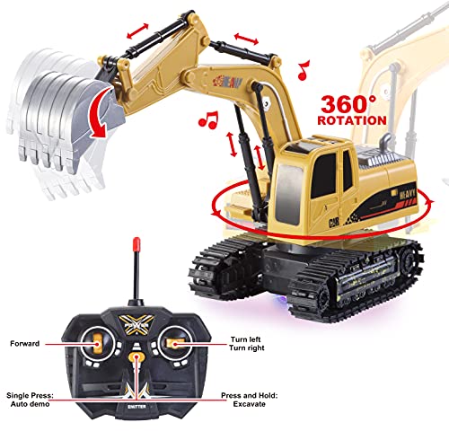 Joyin 13948 2 Pcs Remote Control Construction Vehicle Toy Set, Friction-Powered Rc Excavator & Rc Dump Truck thumb #1