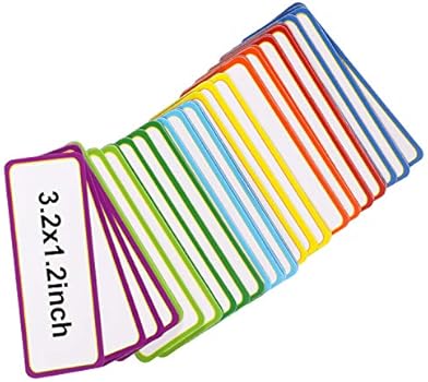 Magnetic Dry Erase Labels Name Plate Tags Flexible Magnetic Label Stickers  for Whiteboards Refrigerator Crafts (40)