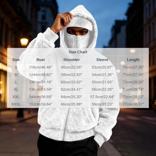 Zip up Hoodie for Men Casual Fleece Fuzzy Coats Soft Warm Outwear - image 6