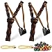 2 Mal Bambus-Steinschleuder, Holzschleudern, Kinder-Freizeitschleudern Zwille, Inkl. 30 Stück Slingshot Schleuder Munition, 2 Steinschleuder Gummi, Outdoor-Spielzeug, Hochwertige Kinder Geschenke
