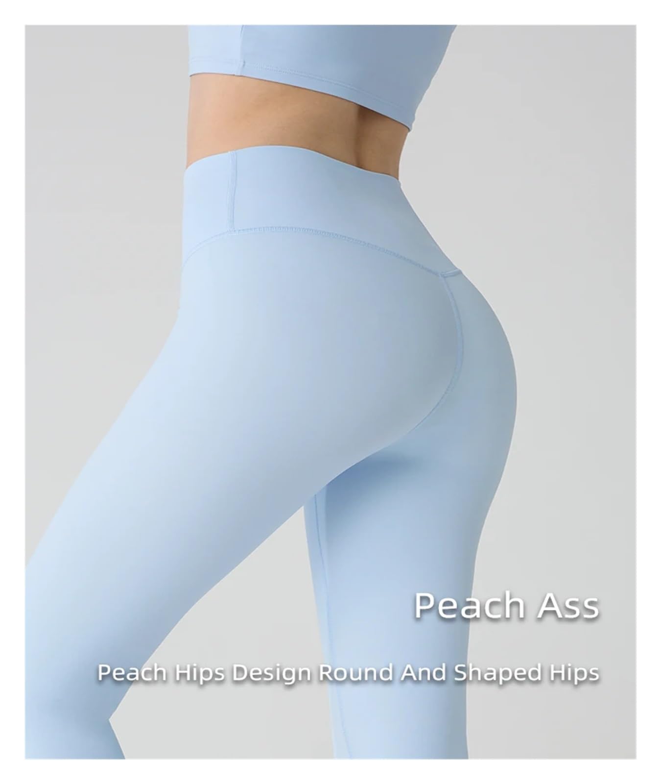 Leggings da Yoga Leggings da Fitness for Sollevamento Fianchi a Vita da Donna Pantaloni da Ciclismo da Corsa Leggings Sportivi Traspiranti(Snow Blue,M)