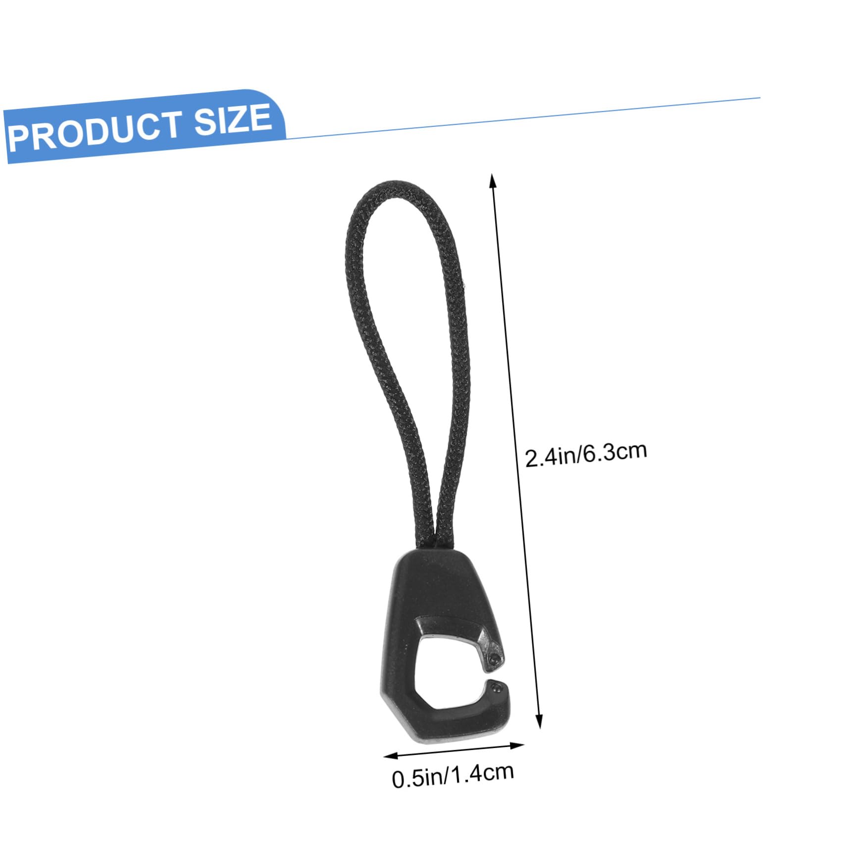 ULDIGI 100pcs Dress Zip Puller Zipper Head Rope Attachment Pull for Suitcases Backpacks