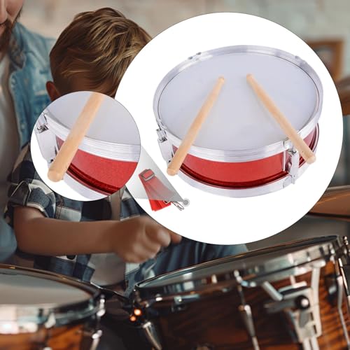 Red Snare Drum de 8 pulgadas con correa ajustable y baquetas, instrumento musical portátil y ligero para niños, adolescentes y principiantes miniatura 5