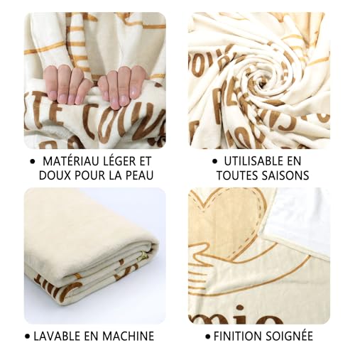 Couverture cadeau pour Parrain : l'accessoire de canapé idéal pour ses soirées d'hiver