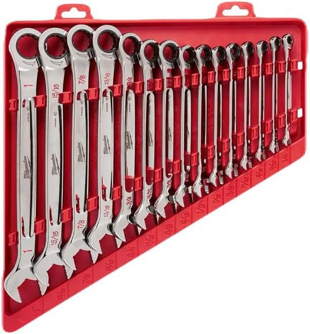 MILWAUKEE'S Electric Tools MLW48-22-9416 Ratcheting Combination Wrench Set - SAE