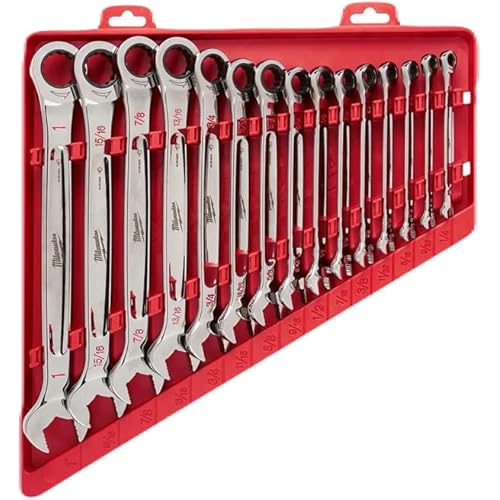 Milwaukee Electric Tools MLW48-22-9416 Ratcheting Combination Wrench Set - SAE