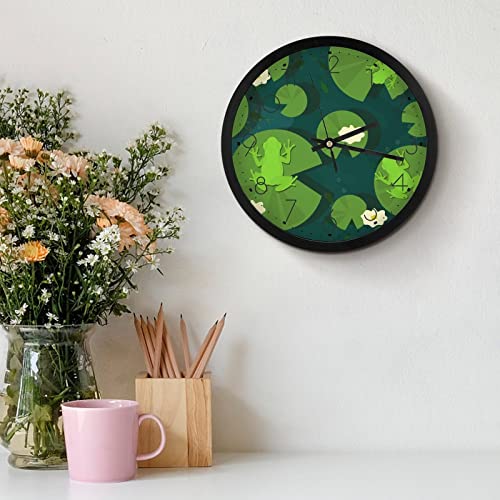 Grenouille en fleur moderne pendule murale : finis les bruits dans la maison - 4