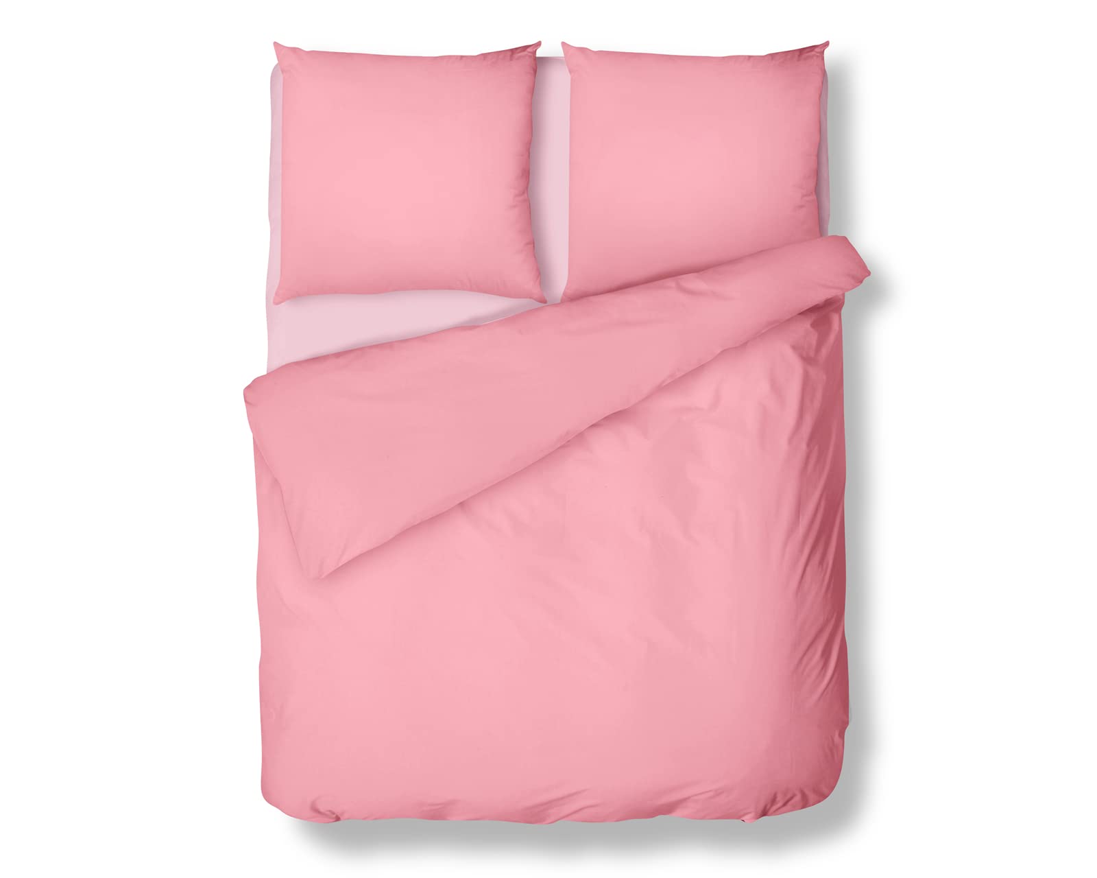 Amolavet Sommer Bettwäsche 200x200 Rosa Pink Uni Gebürstete Mikrofaser Super Weich & Atmungsaktiv Pflegeleicht & Bügelfrei 3 Teilig Bettbezug Set mit Reißverschluss für Doppelbett