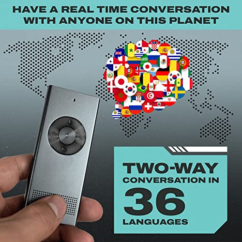Poliglu Instant Two-Way Language Translator - Translators Devices For 36 Languages. Make Communication Easier With This Innovative Portable Translation Device. Perfect As A Pocket Dictionary #TOP3