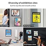 VAIIGO 11"x 17" Self Adhesive Sign Holder, Double Sided Window Display Frame with Clear PVC and Strong Magnetic for Office/Home/Store/Door/Glass/Wall (Black, 20Pack)