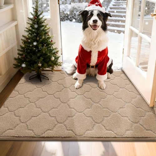 COSY HOMEER Front Door Mat 80×120 CM, Dirt Trapper Floor Mat, Polyester Welcome Door Mat for Kitchen Room Office Entryway Doors, Absor…